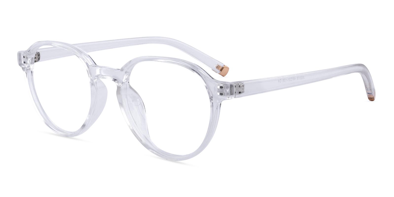 Halfor Fclear Plastic Eyeglasses , UniversalBridgeFit Frames from ABBE Glasses