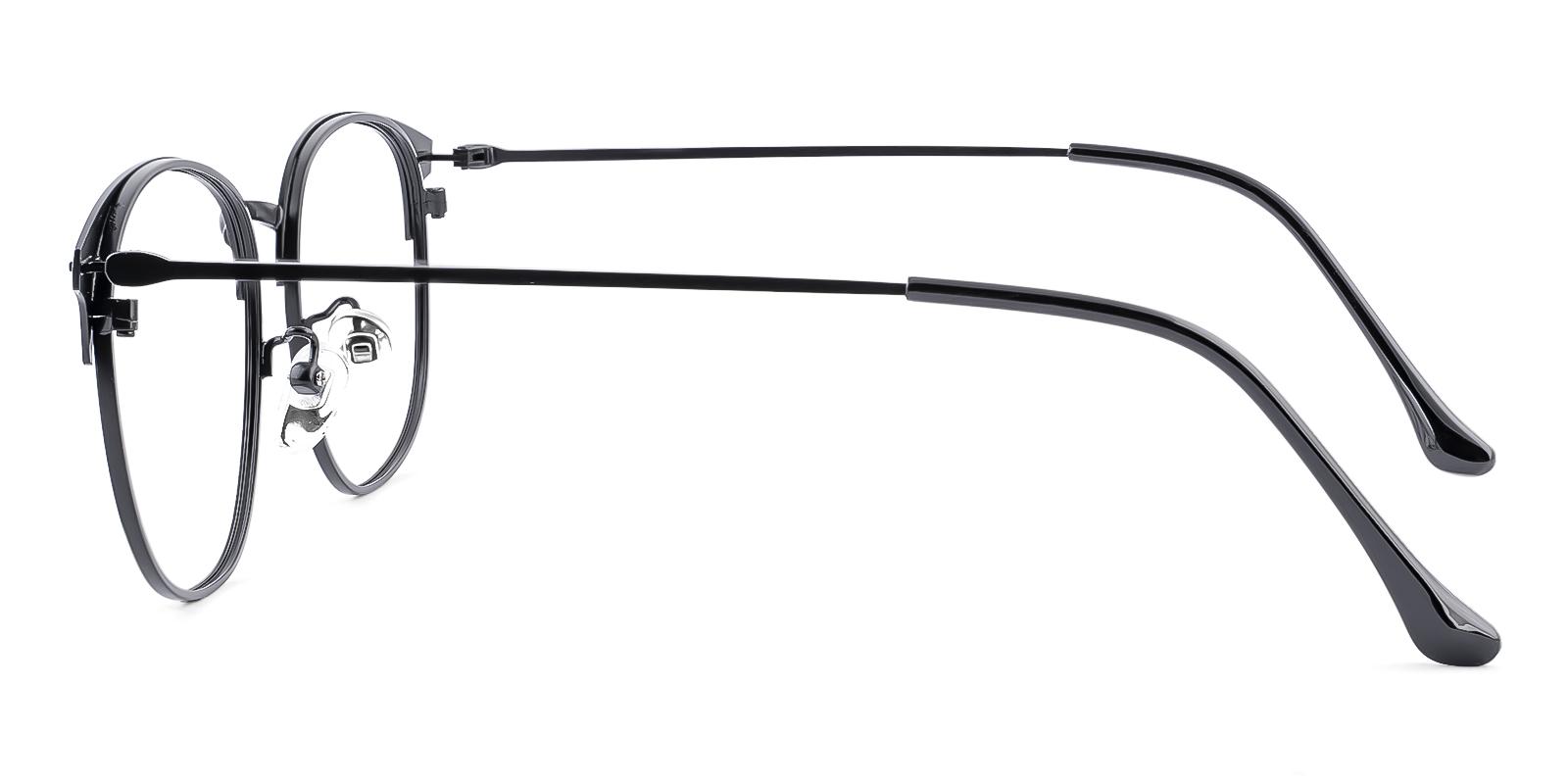 Curvid Black Metal Eyeglasses , NosePads Frames from ABBE Glasses