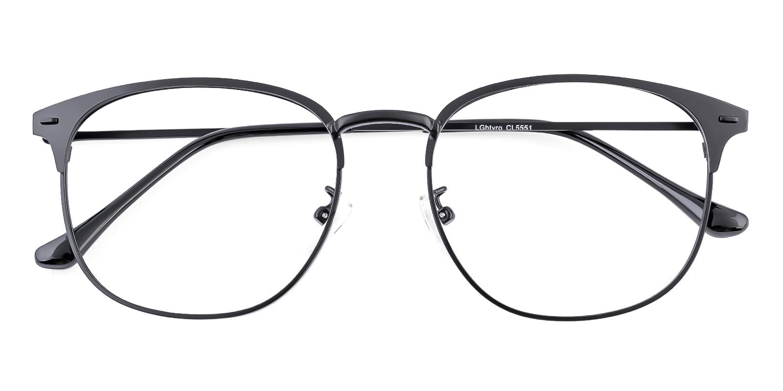 Curvid Black Metal Eyeglasses , NosePads Frames from ABBE Glasses