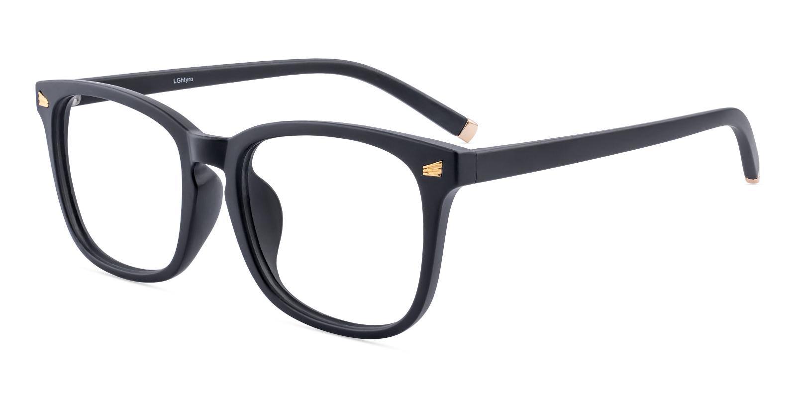 Placeine Matte-black Plastic Eyeglasses , UniversalBridgeFit Frames from ABBE Glasses