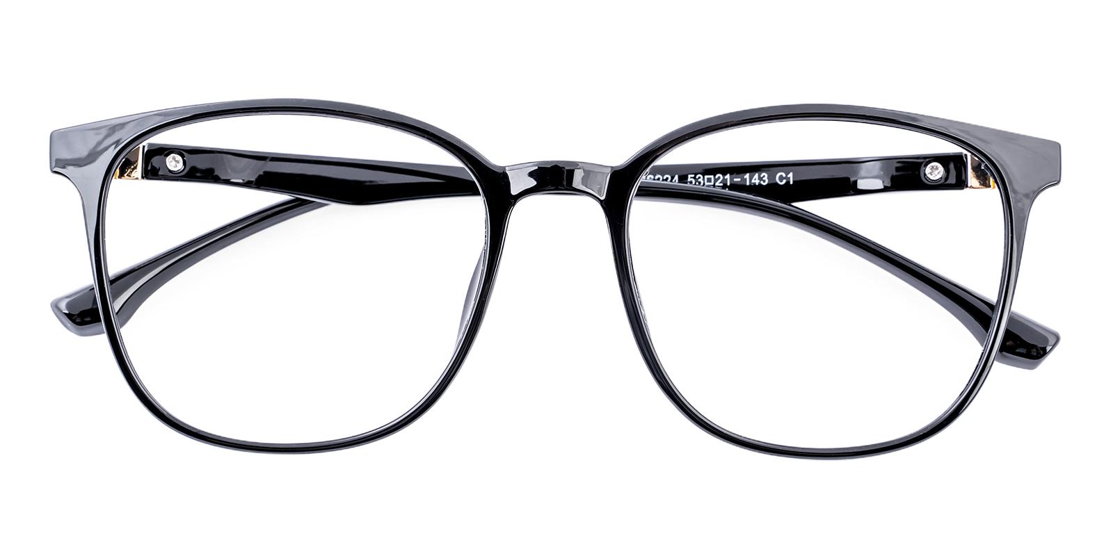 Semalaugho Black Plastic Eyeglasses , UniversalBridgeFit Frames from ABBE Glasses