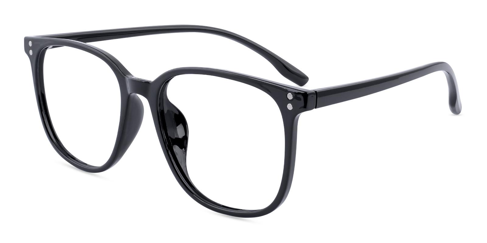 Prosster Black Plastic Eyeglasses , Lightweight , UniversalBridgeFit Frames from ABBE Glasses
