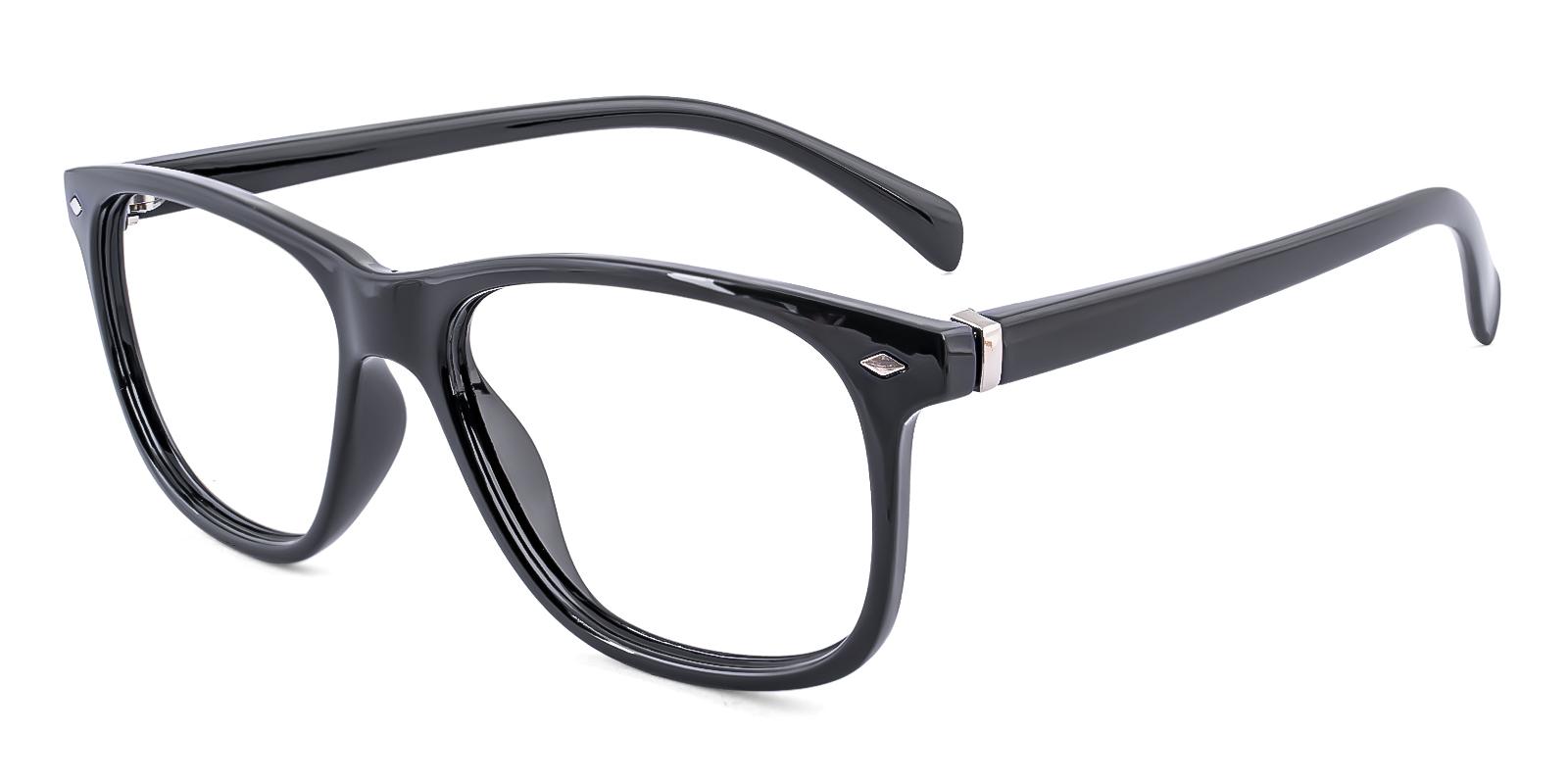 Dicly Black Plastic Eyeglasses , UniversalBridgeFit Frames from ABBE Glasses