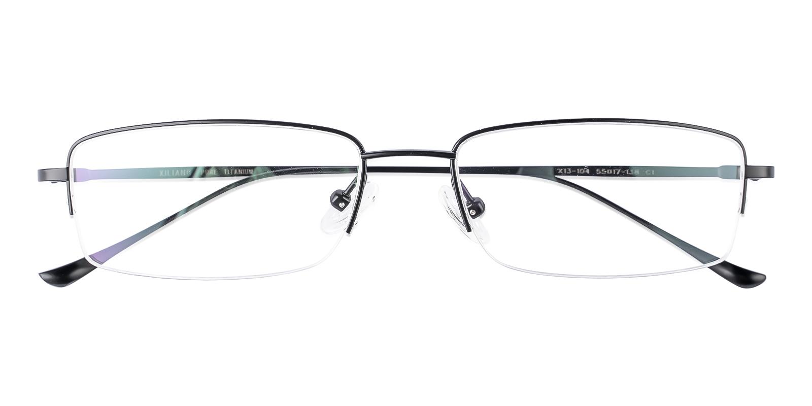 Lessry Black Titanium Eyeglasses , NosePads Frames from ABBE Glasses