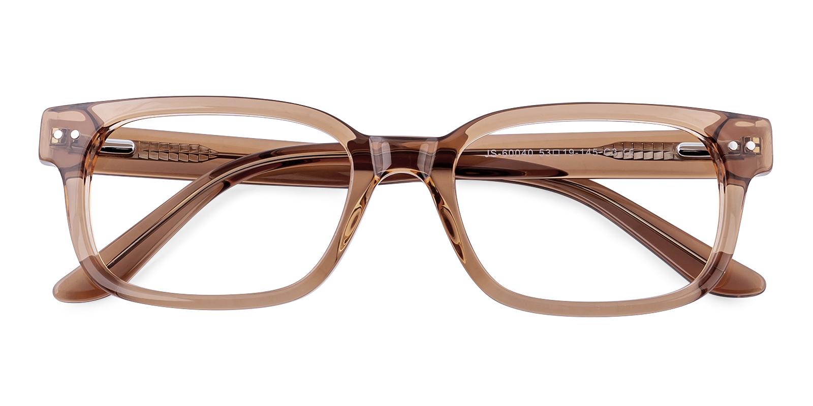 Beginist Brown Acetate Eyeglasses , SpringHinges , UniversalBridgeFit Frames from ABBE Glasses