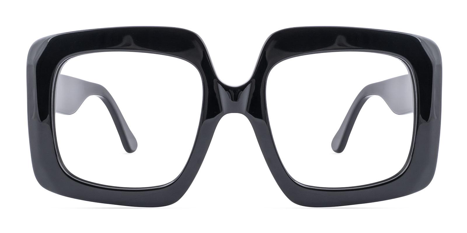 Volcapital Black Acetate Eyeglasses , SpringHinges , UniversalBridgeFit Frames from ABBE Glasses