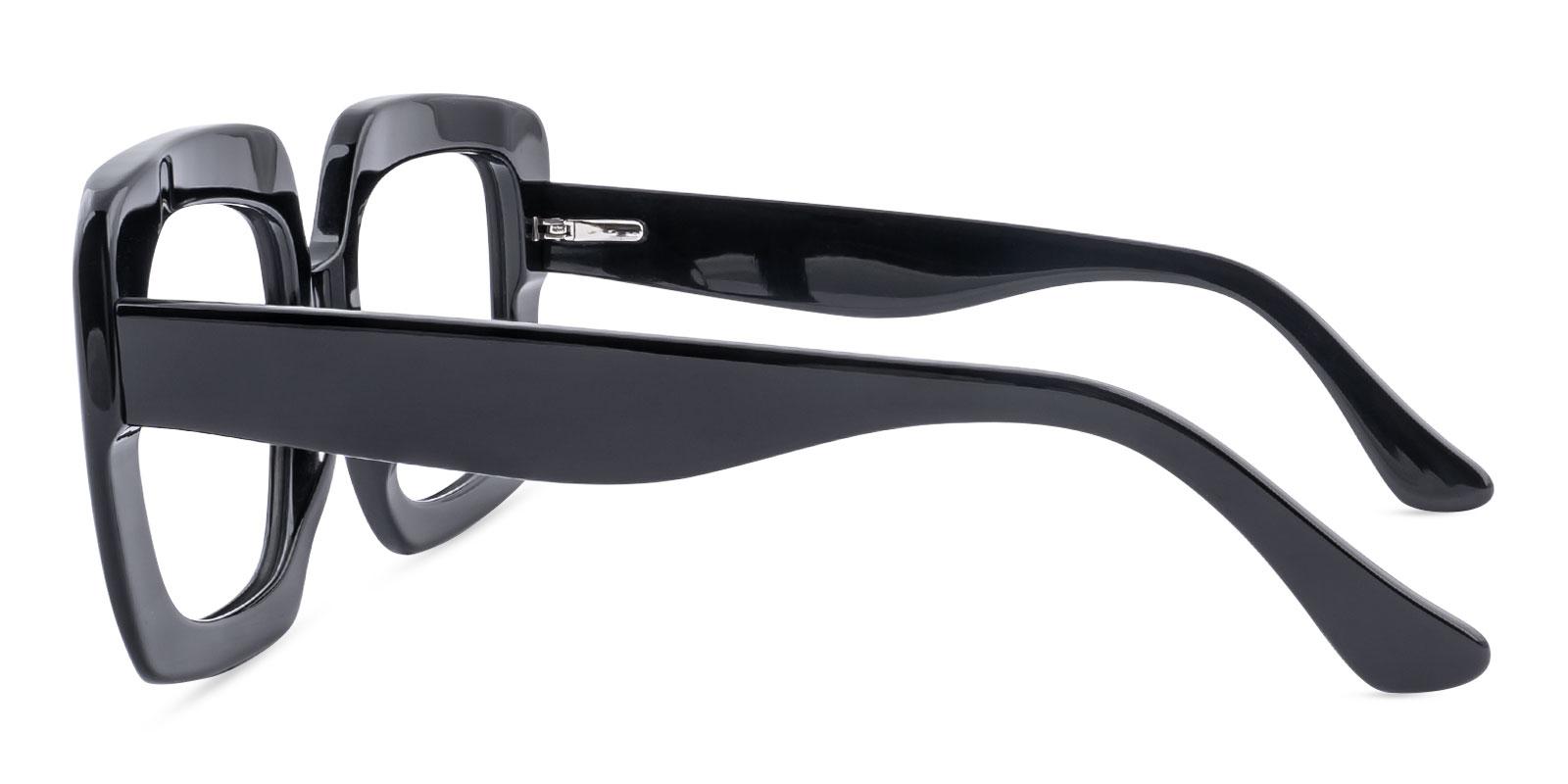 Volcapital Black Acetate Eyeglasses , SpringHinges , UniversalBridgeFit Frames from ABBE Glasses