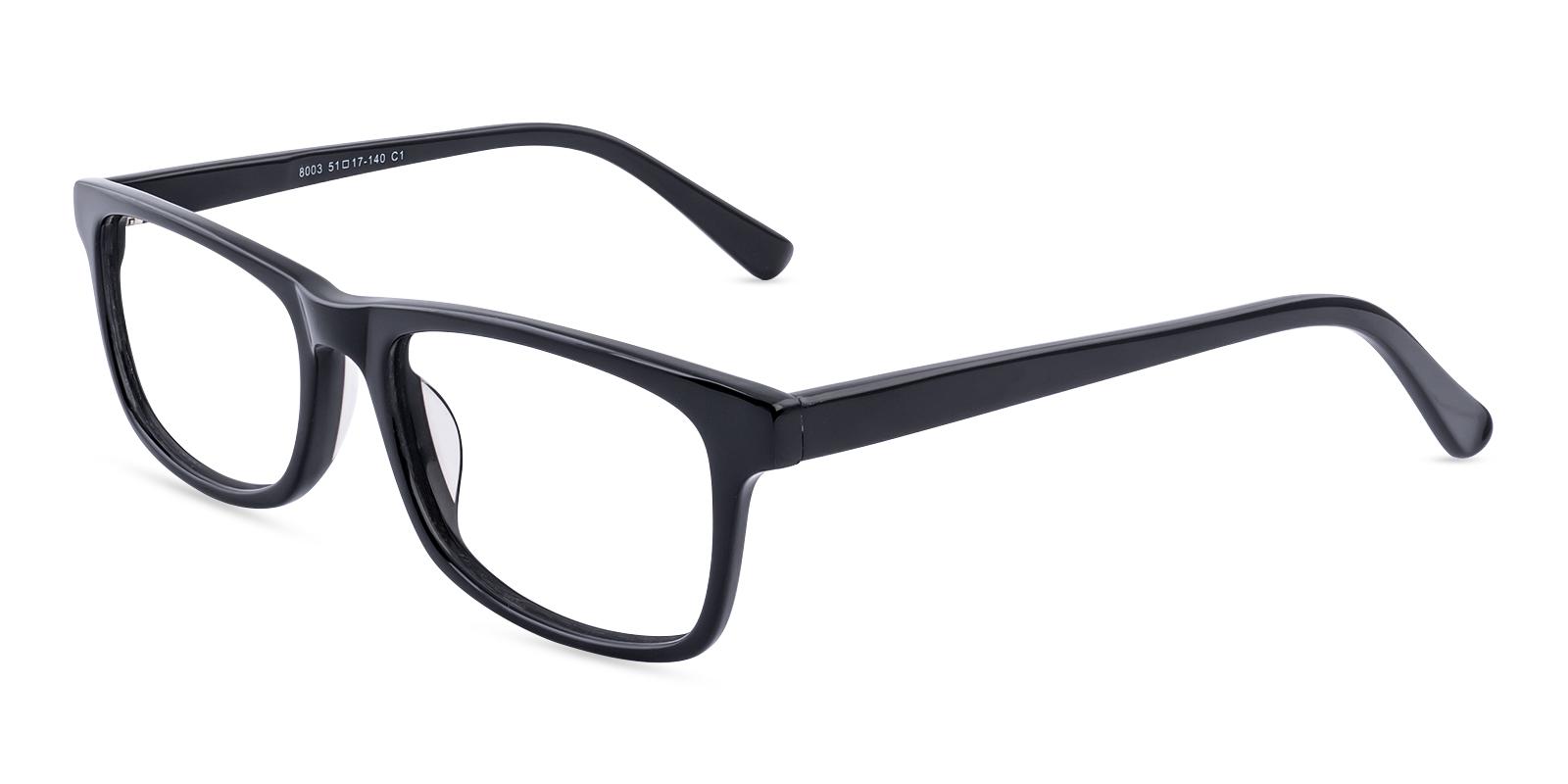 Seemth Black Acetate Eyeglasses , UniversalBridgeFit Frames from ABBE Glasses