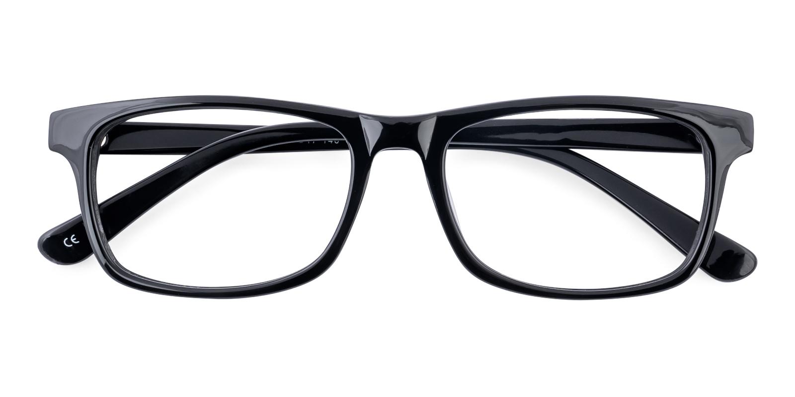 Seemth Black Acetate Eyeglasses , UniversalBridgeFit Frames from ABBE Glasses