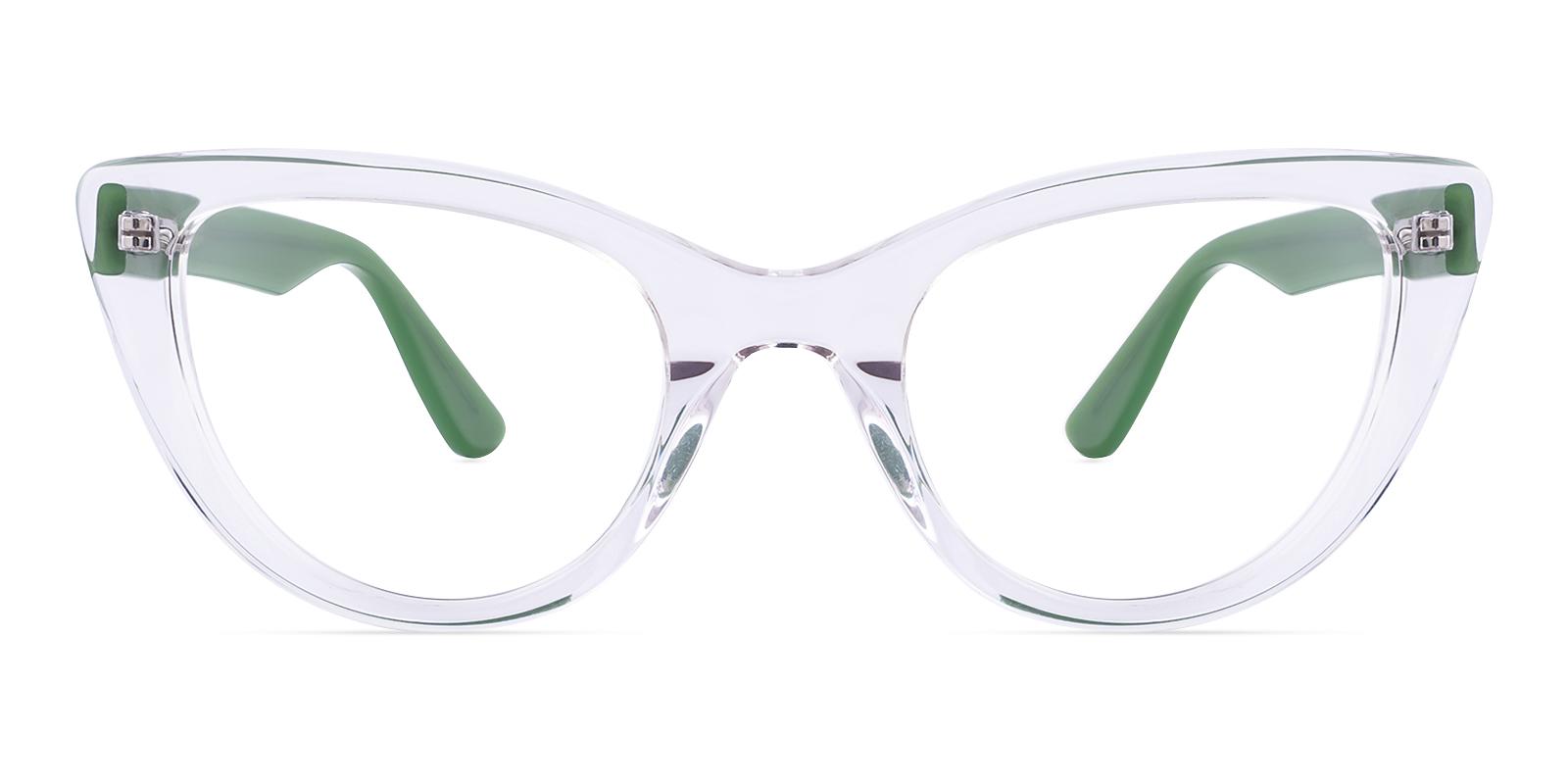 Listen Green Acetate Eyeglasses , SpringHinges , UniversalBridgeFit Frames from ABBE Glasses