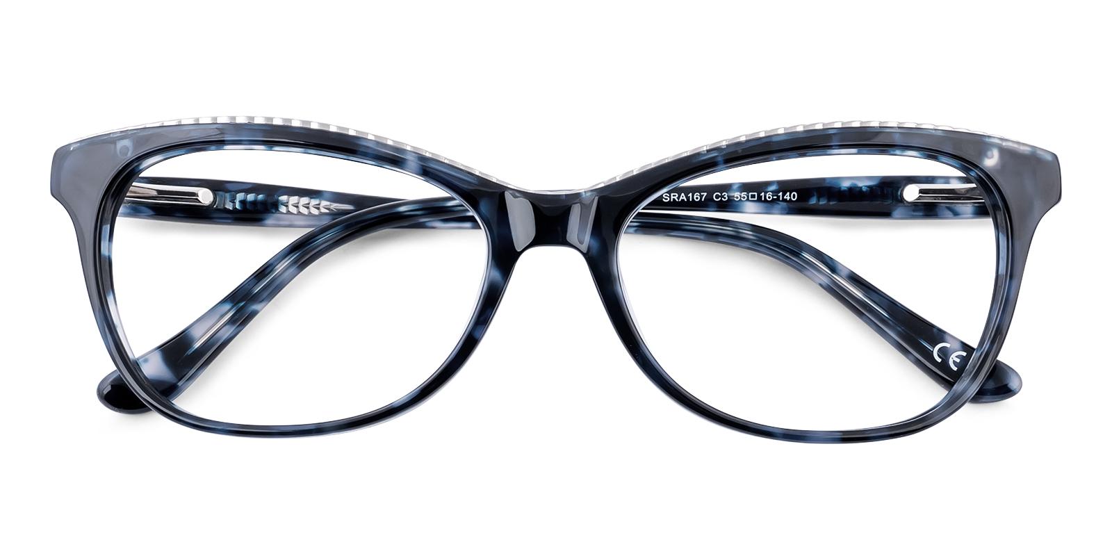 Getness Pattern Acetate Eyeglasses , SpringHinges , UniversalBridgeFit Frames from ABBE Glasses