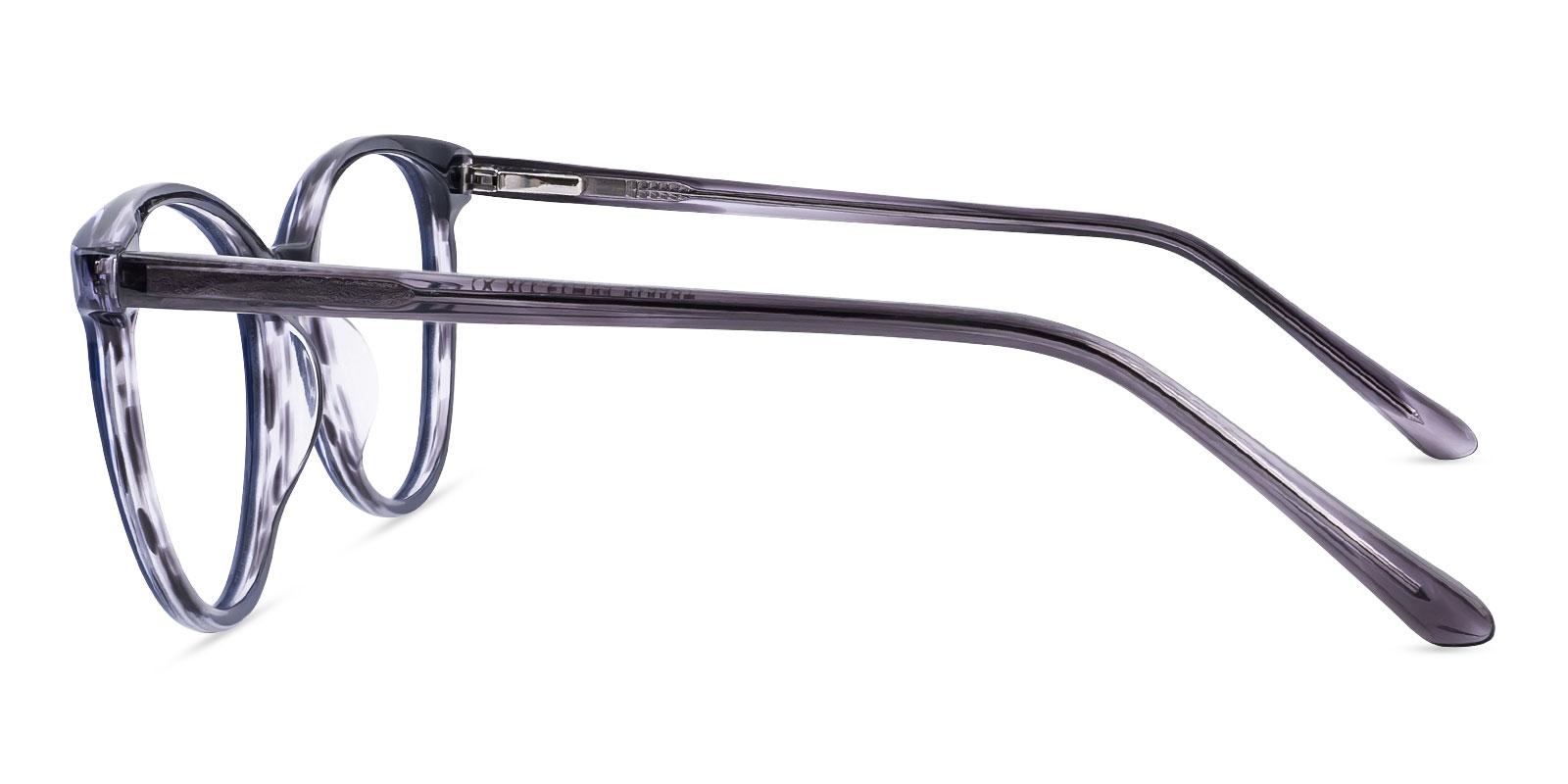 Lucit Blue Acetate Eyeglasses , SpringHinges , UniversalBridgeFit Frames from ABBE Glasses