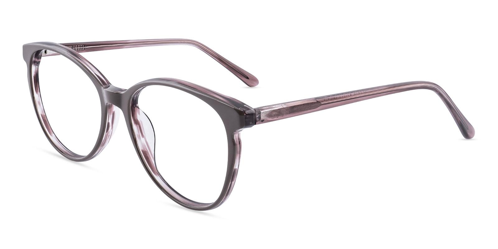 Lucit Brown Acetate Eyeglasses , SpringHinges , UniversalBridgeFit Frames from ABBE Glasses