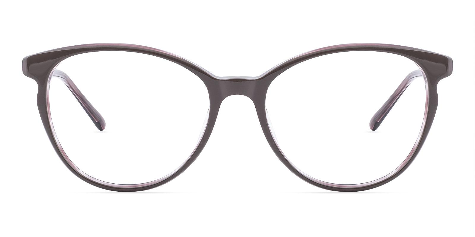 Lucit Brown Acetate Eyeglasses , SpringHinges , UniversalBridgeFit Frames from ABBE Glasses