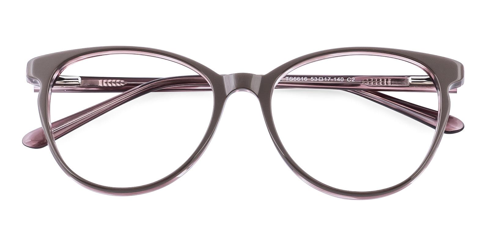 Lucit Brown Acetate Eyeglasses , SpringHinges , UniversalBridgeFit Frames from ABBE Glasses