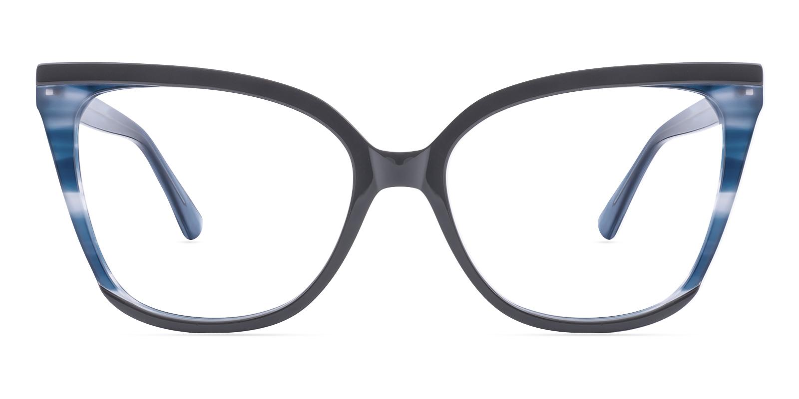 Cipness Blue Acetate Eyeglasses , SpringHinges , UniversalBridgeFit Frames from ABBE Glasses