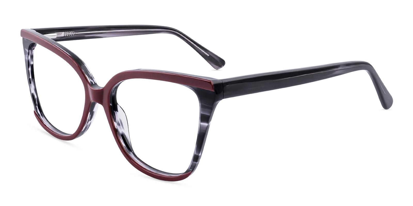 Cipness Red Acetate Eyeglasses , SpringHinges , UniversalBridgeFit Frames from ABBE Glasses