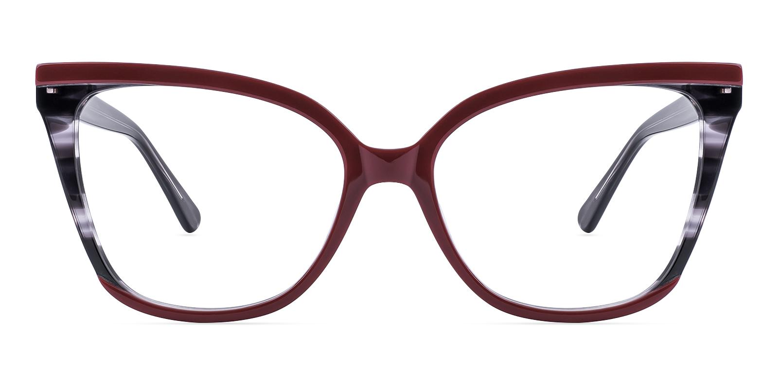 Cipness Red Acetate Eyeglasses , SpringHinges , UniversalBridgeFit Frames from ABBE Glasses