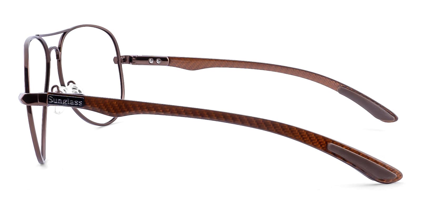 Phloeant Brown Metal Eyeglasses , NosePads Frames from ABBE Glasses