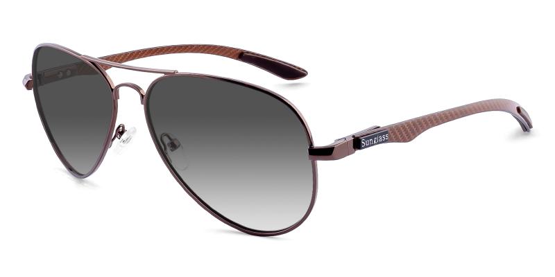 Brown Amplster - Metal ,Sunglasses
