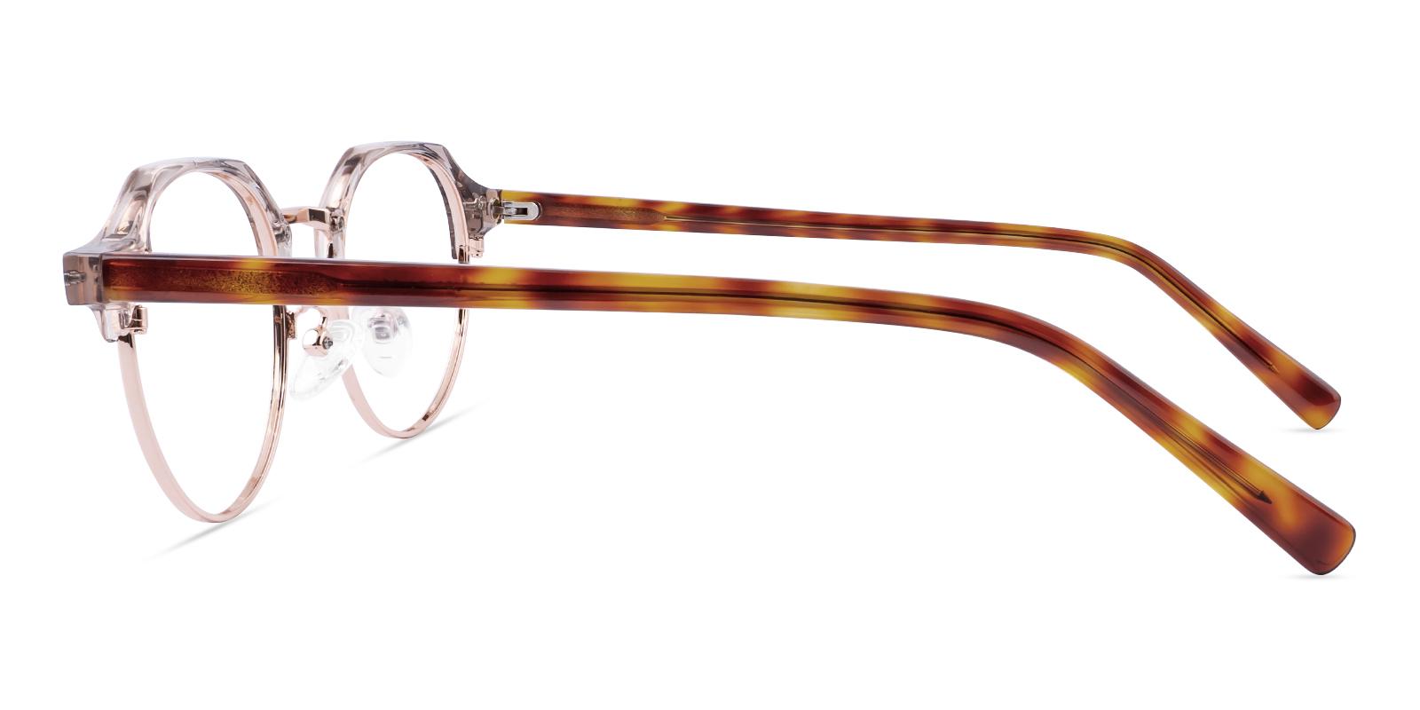 Capitalless Brown Acetate , Metal Eyeglasses , NosePads Frames from ABBE Glasses