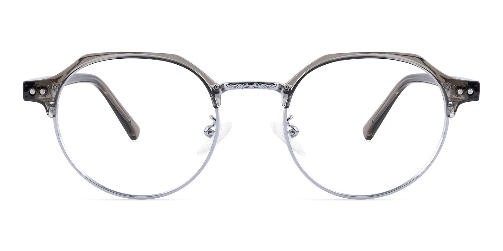 Capitalless Gray Acetate , Metal Eyeglasses , NosePads Frames from ABBE Glasses