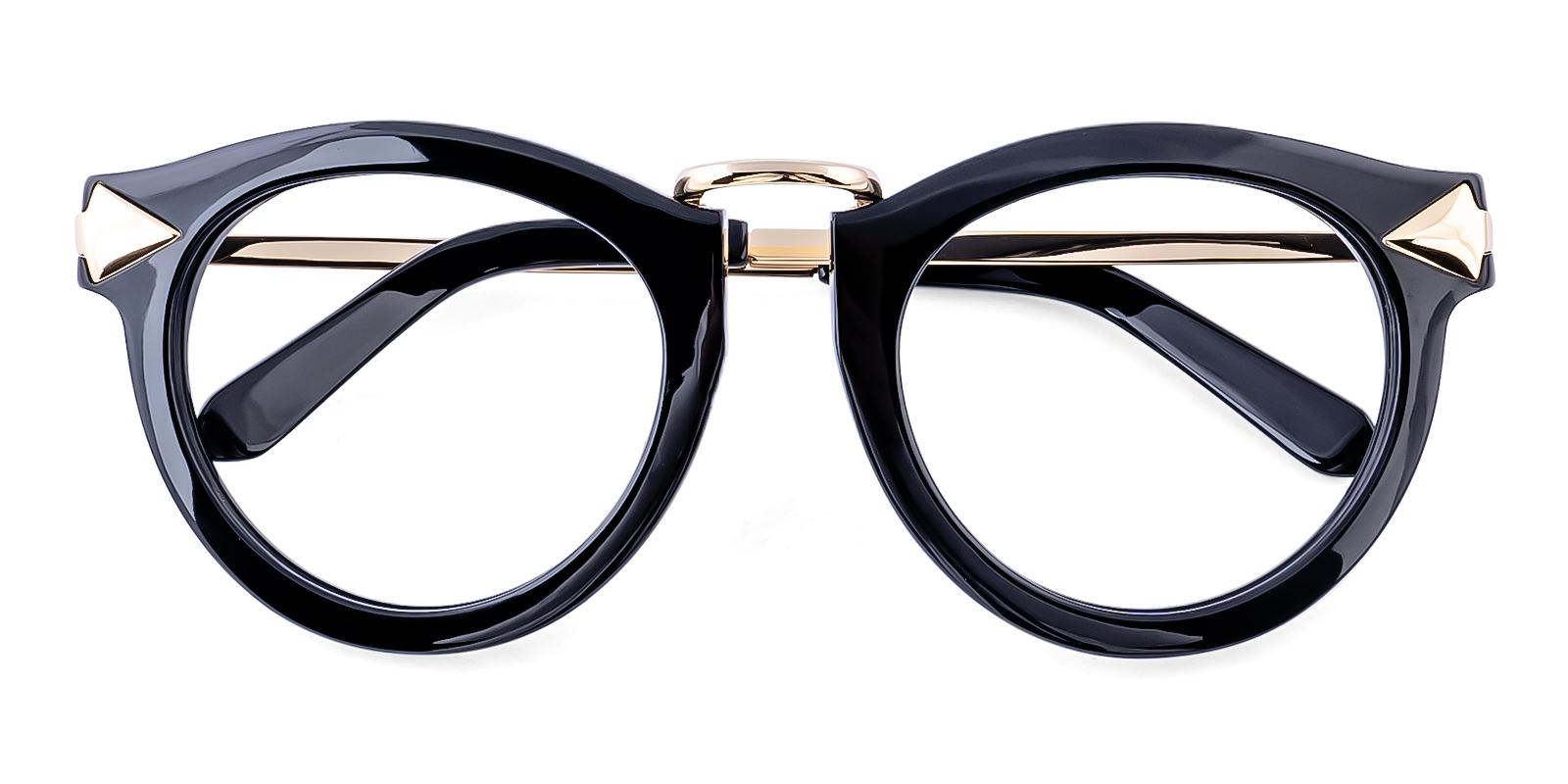 Hangability Black Acetate , Metal Eyeglasses , UniversalBridgeFit Frames from ABBE Glasses