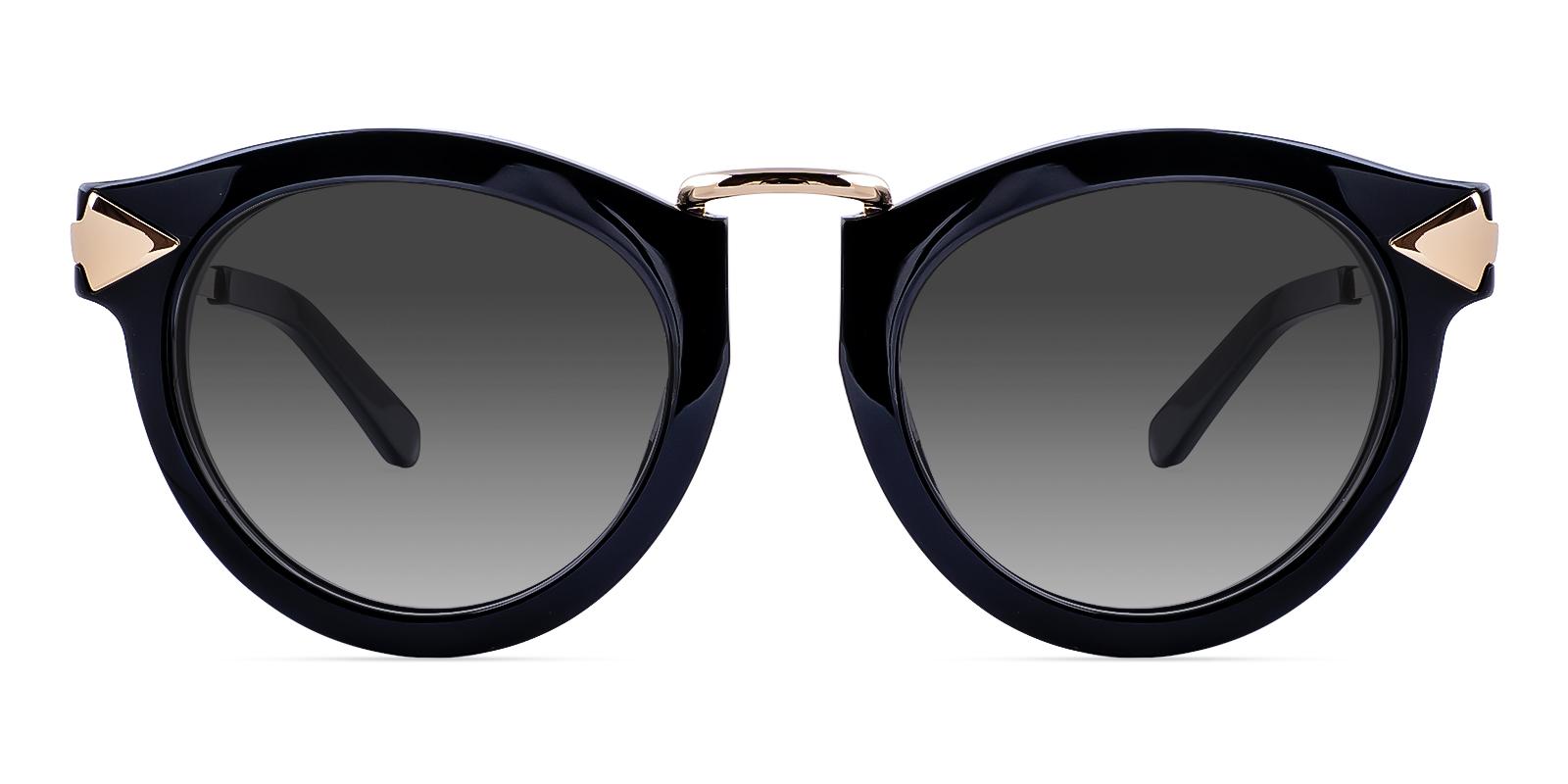Geocould Black Acetate , Metal Sunglasses , UniversalBridgeFit Frames from ABBE Glasses