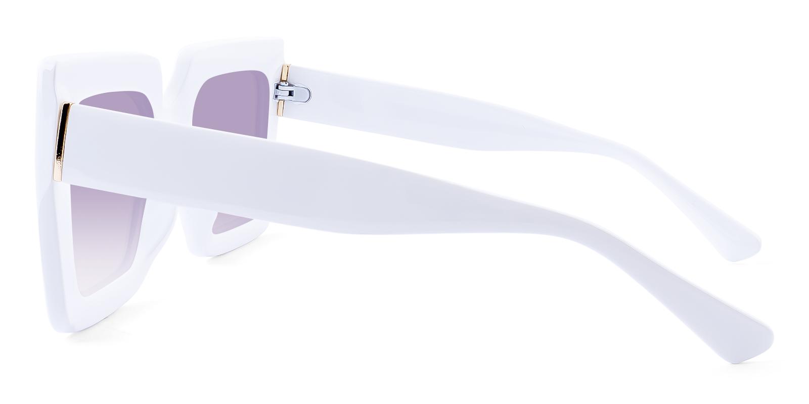Galvan White Plastic Sunglasses , UniversalBridgeFit Frames from ABBE Glasses