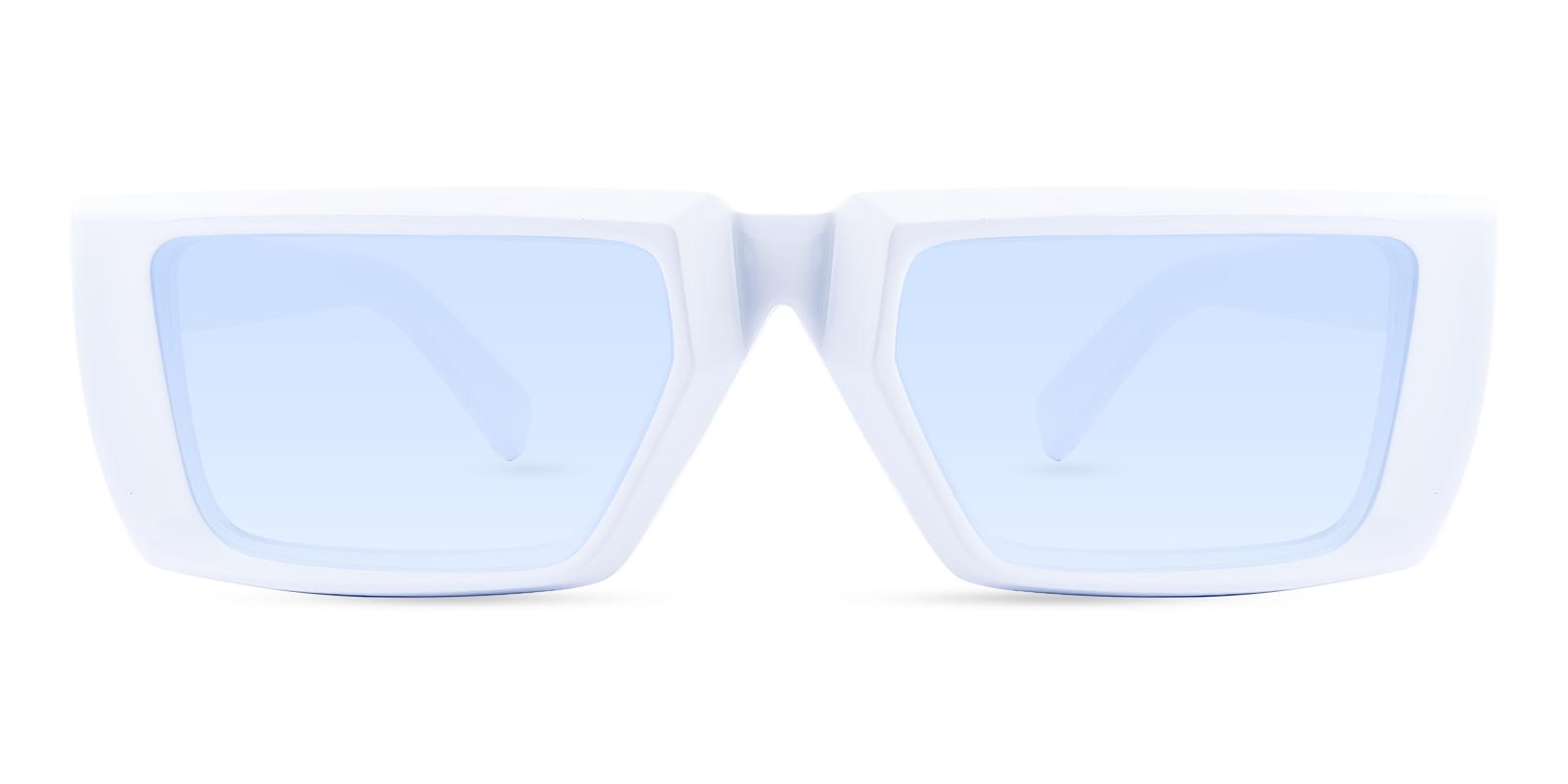 Dropty White Acetate Sunglasses , UniversalBridgeFit Frames from ABBE Glasses