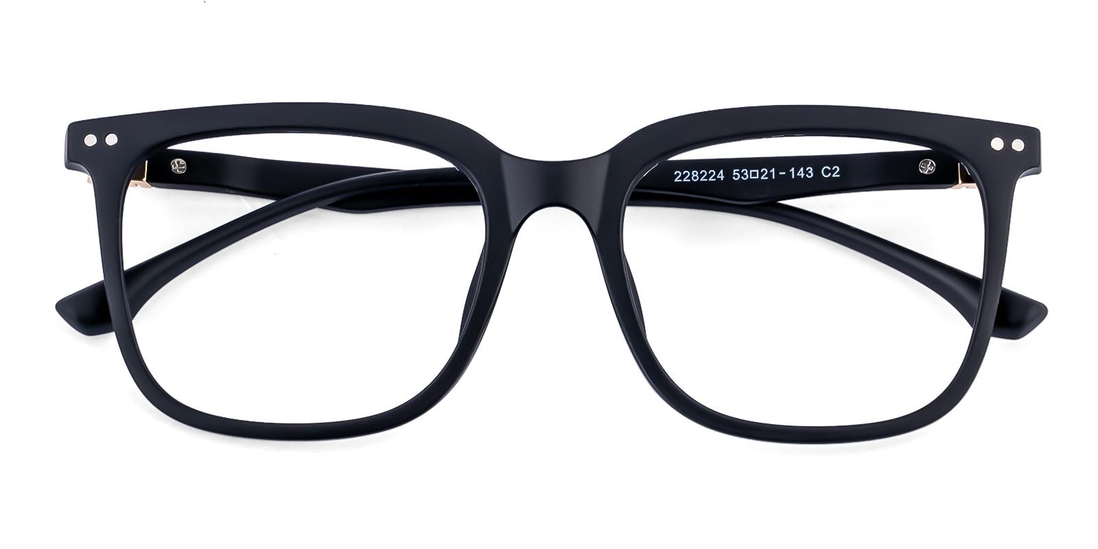 Tachile Matte-black Plastic Eyeglasses , UniversalBridgeFit Frames from ABBE Glasses