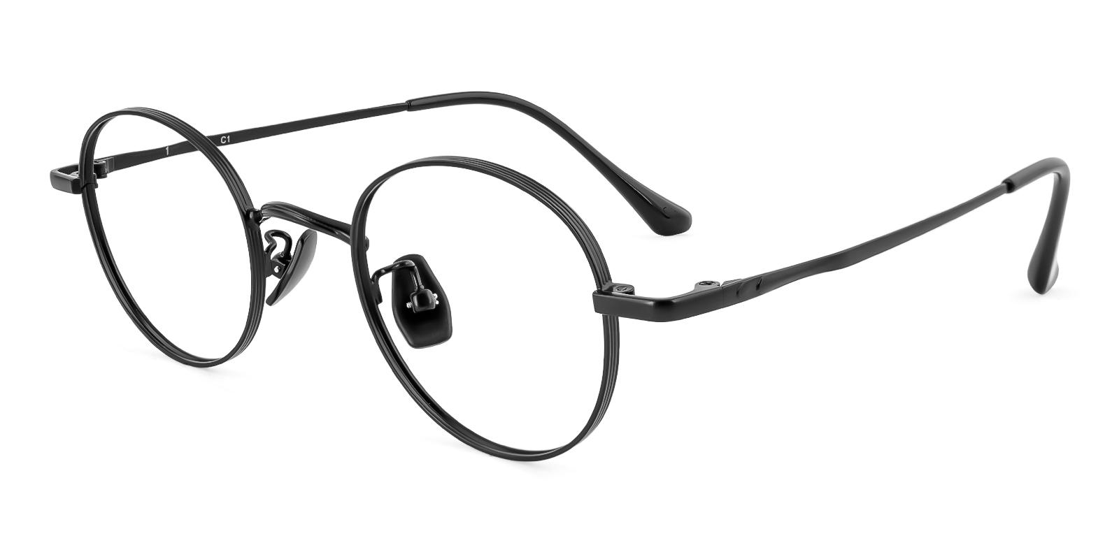 Candarian Black Titanium Eyeglasses , NosePads Frames from ABBE Glasses