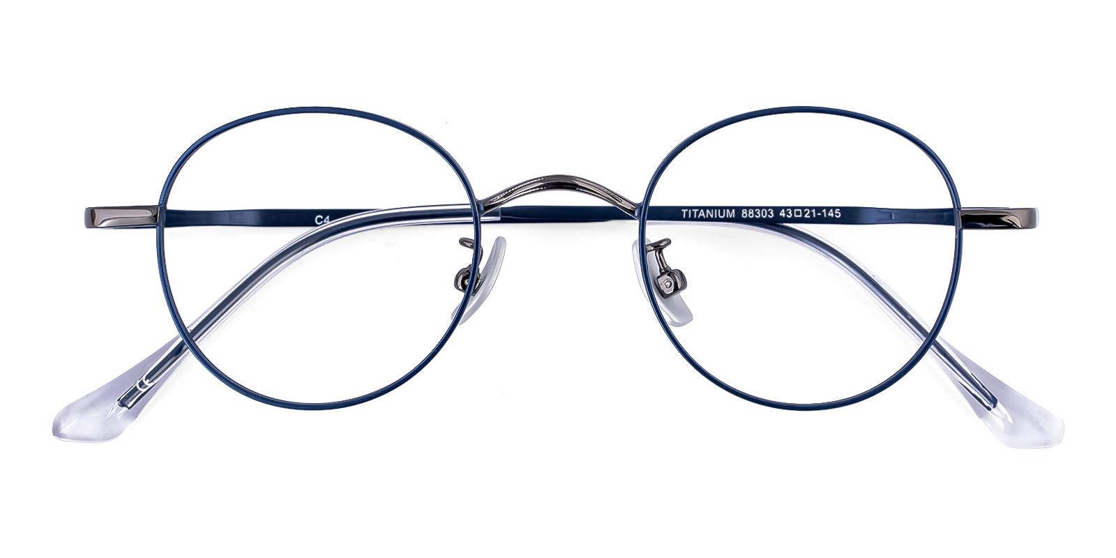 Candarian Blue Titanium Eyeglasses , NosePads Frames from ABBE Glasses