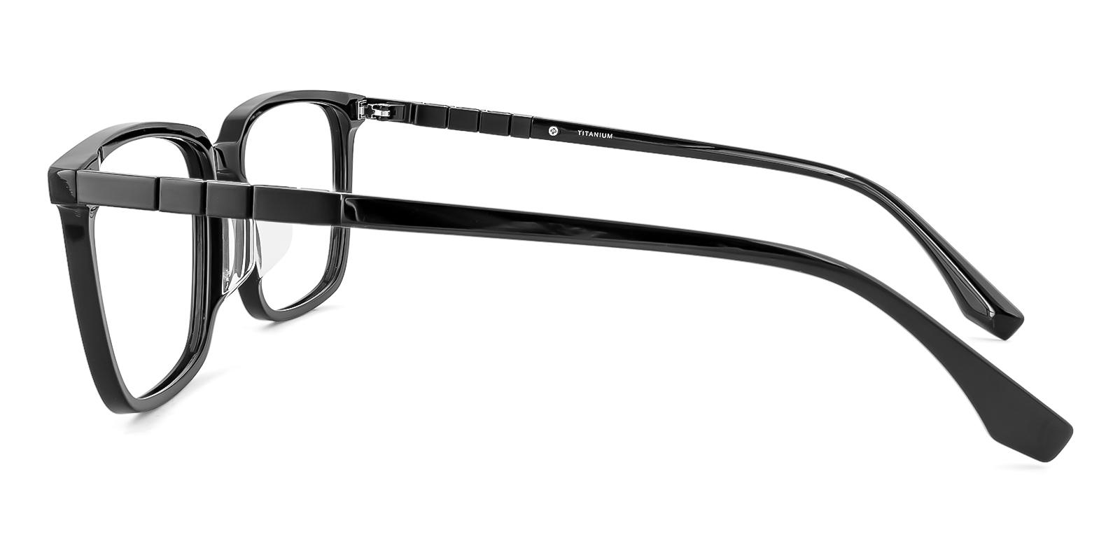 Pathetics Black Acetate , Titanium Eyeglasses , UniversalBridgeFit Frames from ABBE Glasses