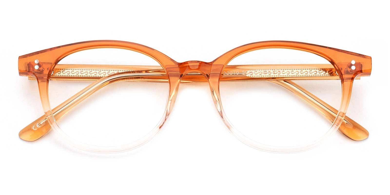 Colkin Orange Acetate Eyeglasses , UniversalBridgeFit Frames from ABBE Glasses