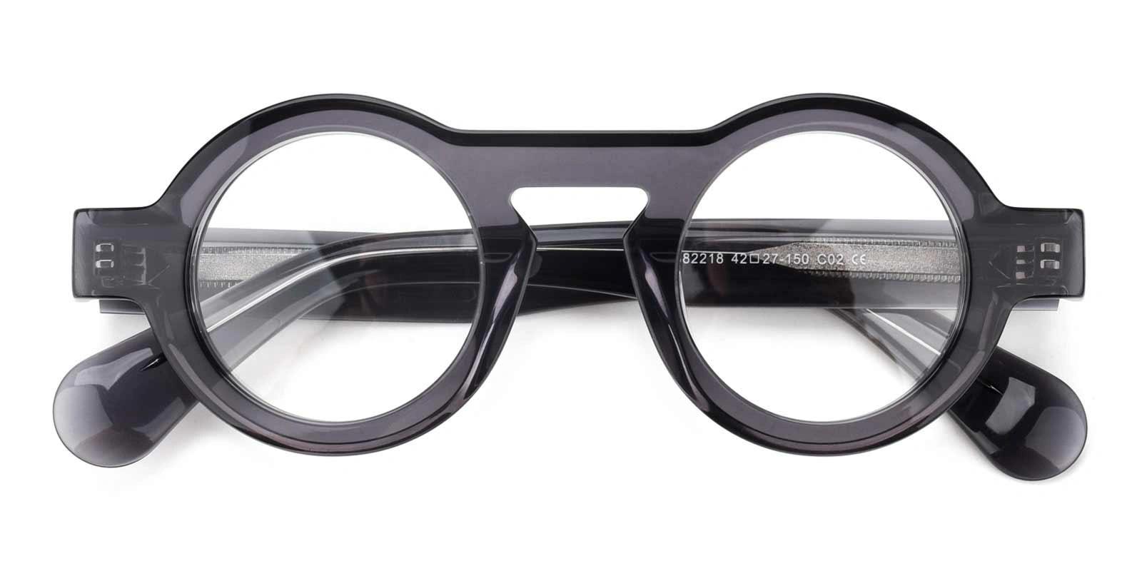 Ferreer Gray Acetate Eyeglasses , UniversalBridgeFit Frames from ABBE Glasses