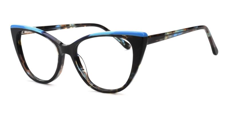 Blue Pluist - Acetate ,Universal Bridge Fit