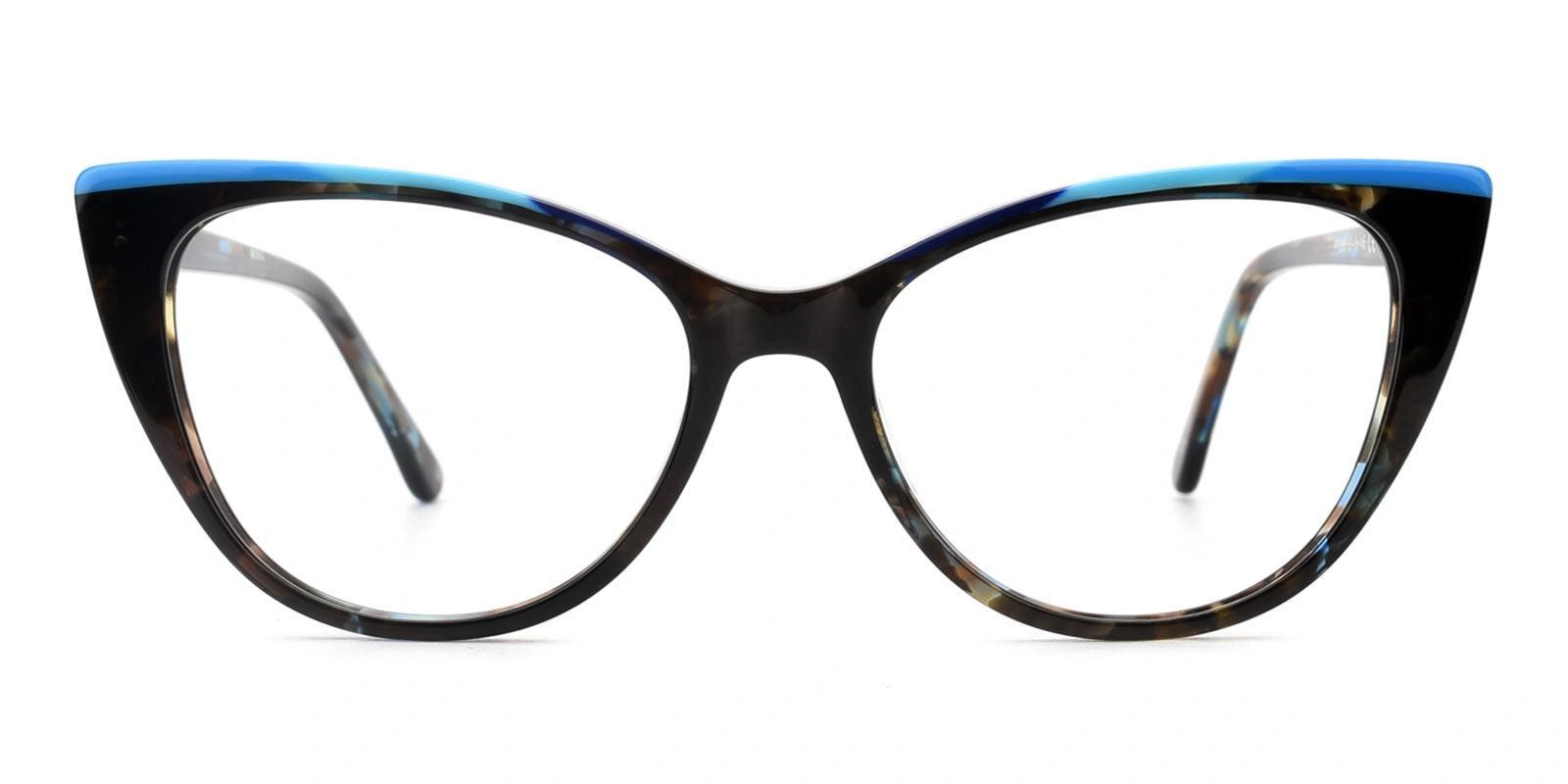 Pluist Blue Acetate Eyeglasses , SpringHinges , UniversalBridgeFit Frames from ABBE Glasses