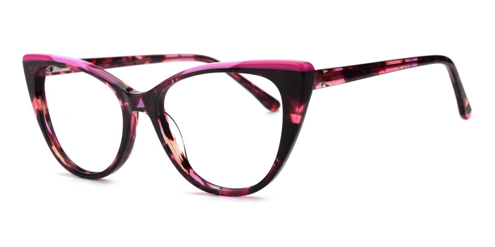 Pluist Purple Acetate Eyeglasses , SpringHinges , UniversalBridgeFit Frames from ABBE Glasses