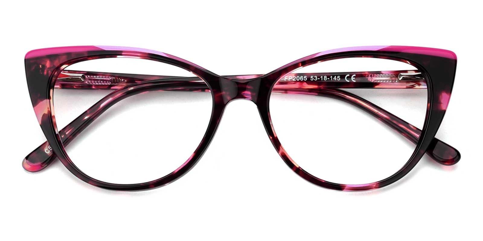 Pluist Purple Acetate Eyeglasses , SpringHinges , UniversalBridgeFit Frames from ABBE Glasses