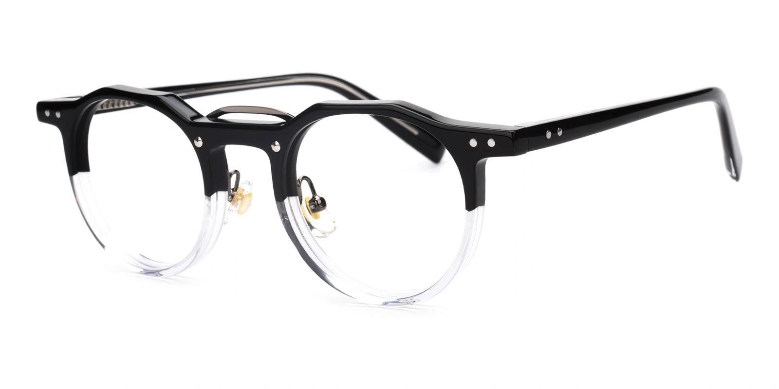 Famivity Black Acetate Eyeglasses , NosePads Frames from ABBE Glasses