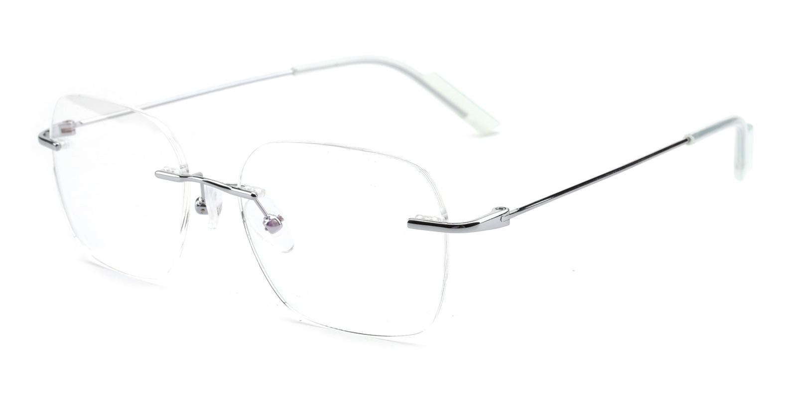 Vulgeur Silver Metal Eyeglasses , NosePads Frames from ABBE Glasses