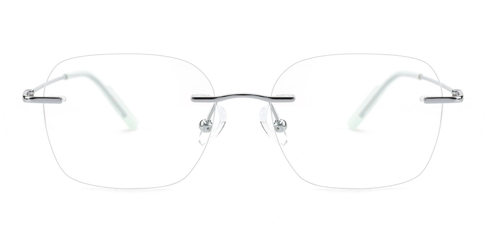 Vulgeur Silver Metal Eyeglasses , NosePads Frames from ABBE Glasses