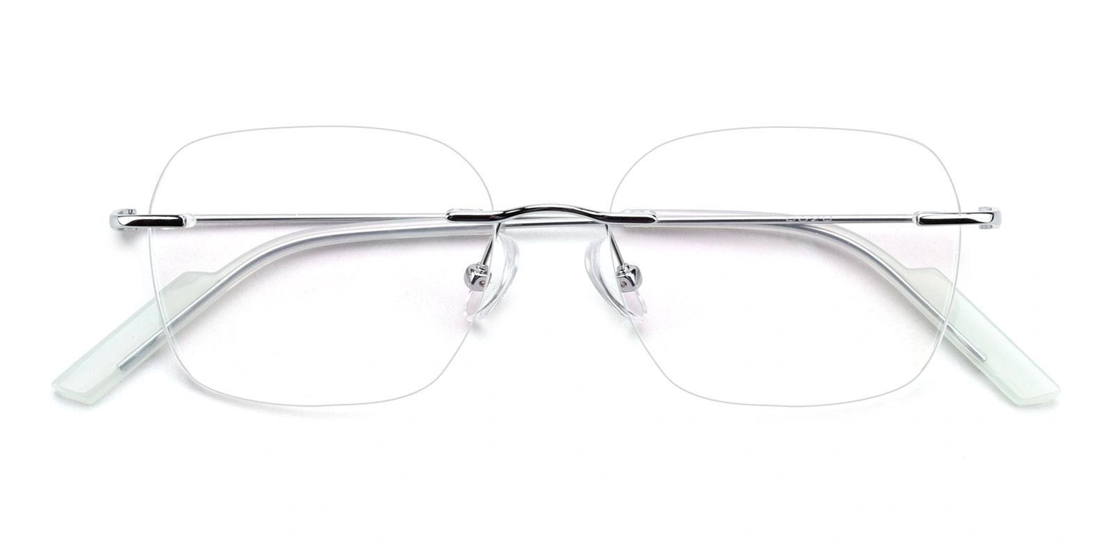 Vulgeur Silver Metal Eyeglasses , NosePads Frames from ABBE Glasses