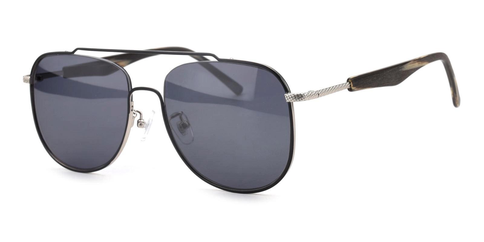 Hemile Silver Metal Sunglasses , NosePads Frames from ABBE Glasses