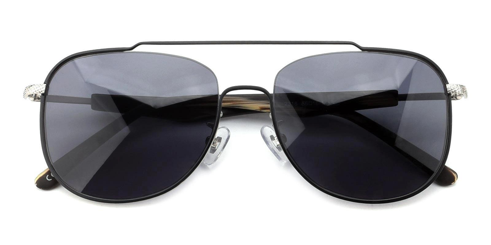 Hemile Silver Metal Sunglasses , NosePads Frames from ABBE Glasses