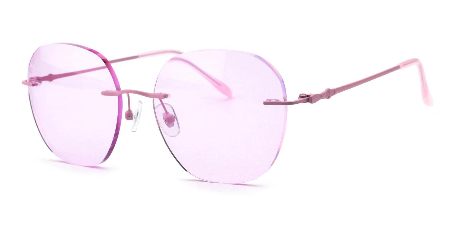 Nugasive Pink Metal Sunglasses , NosePads Frames from ABBE Glasses