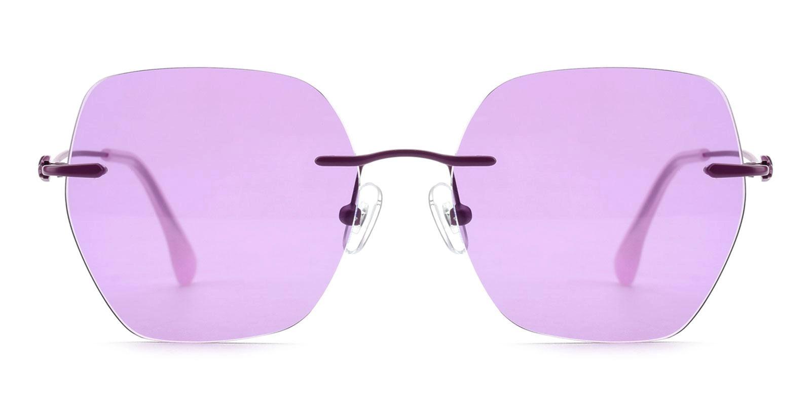 Wantory Purple Metal Sunglasses , NosePads Frames from ABBE Glasses