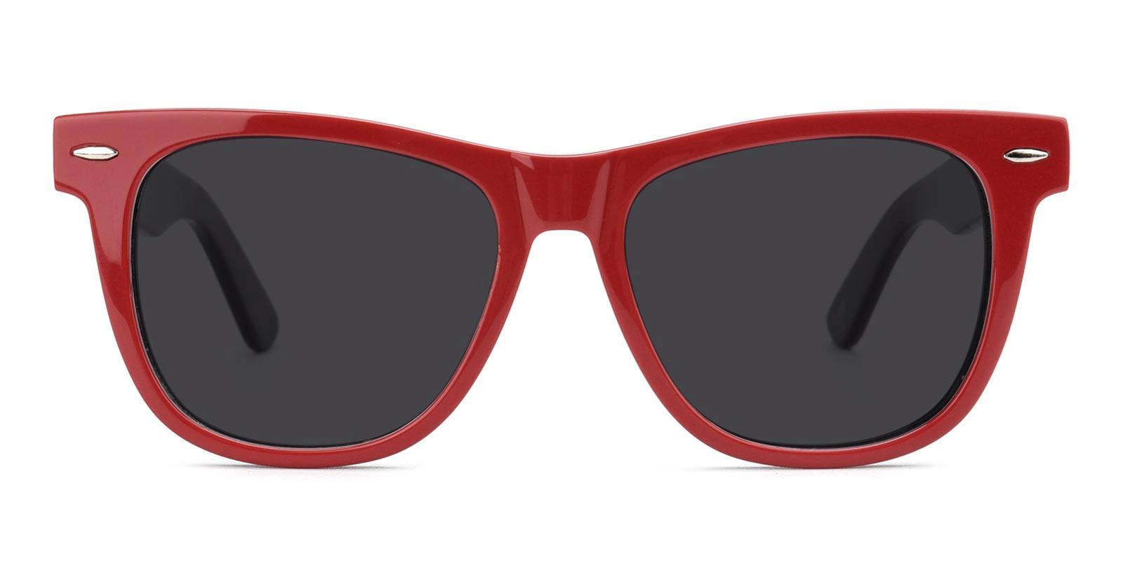 Worldator Red Acetate Sunglasses , UniversalBridgeFit Frames from ABBE Glasses