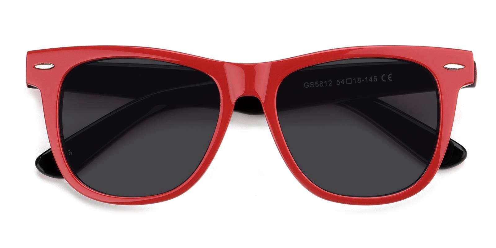 Worldator Red Acetate Sunglasses , UniversalBridgeFit Frames from ABBE Glasses